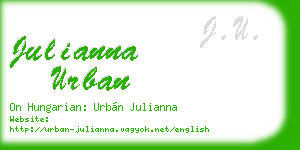 julianna urban business card