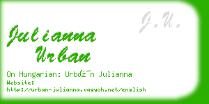 julianna urban business card